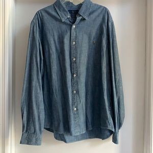 NWOT Ralph Lauren Men’s Chambray Button Down Size XL